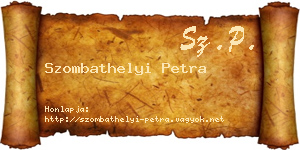 Szombathelyi Petra névjegykártya